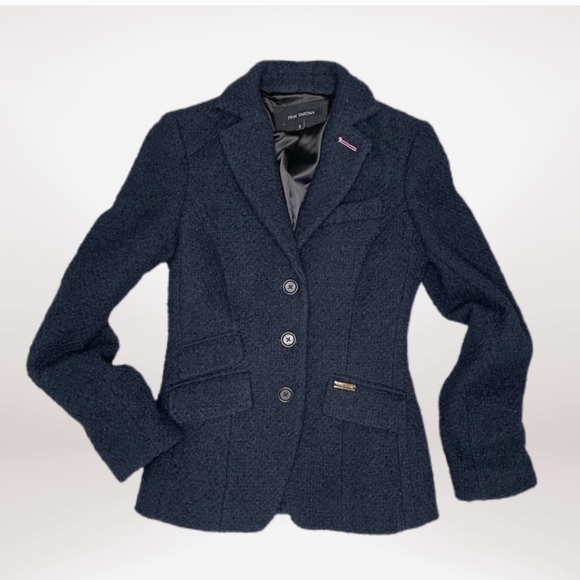 Pink Tartan Jackets & Blazers - Pink Tartan Wool Blazer Jacket